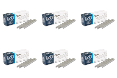Ace Office Products 70001 Staples, Undulated, For 07020 Clipper Plier, 5000/BX, 6 Packs