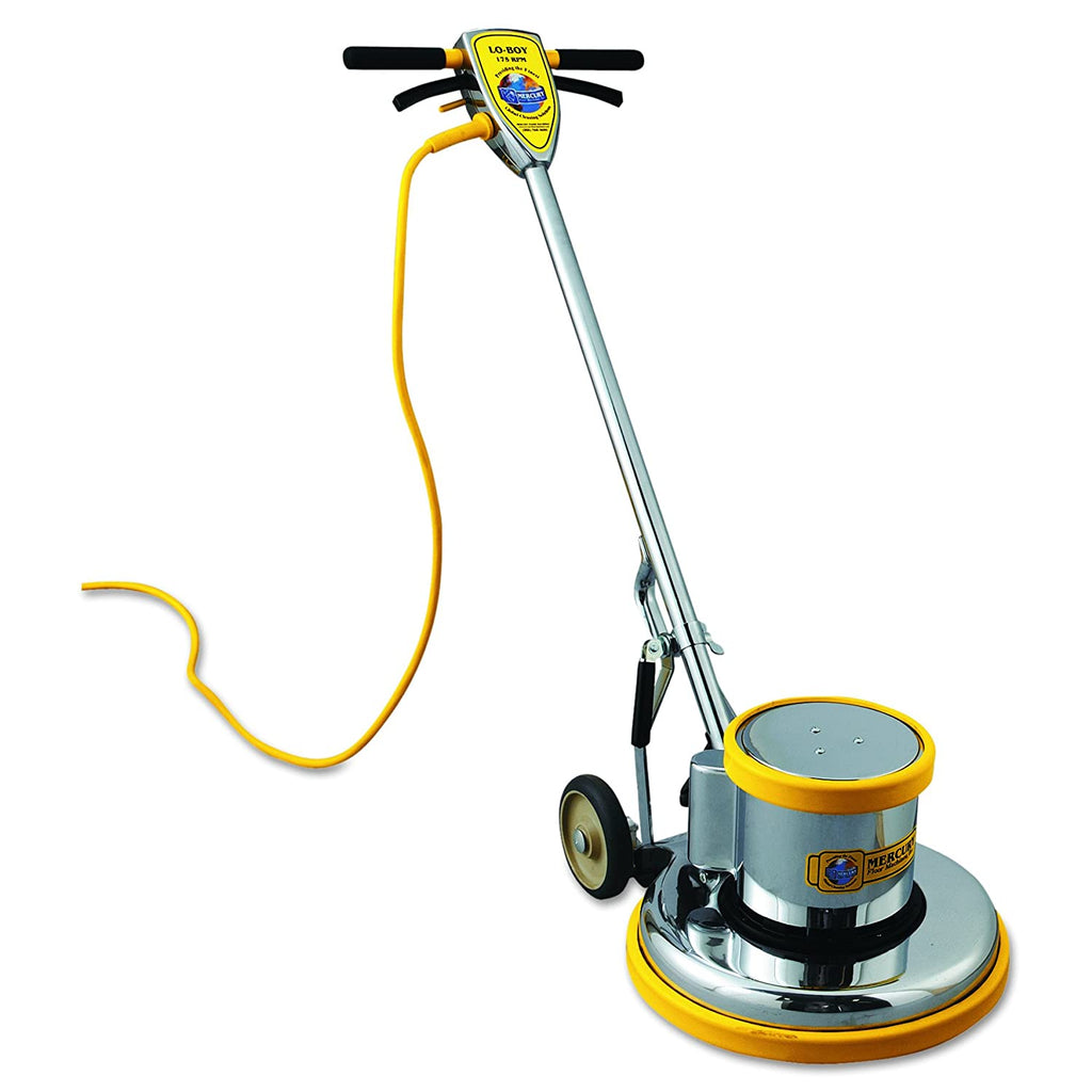 Mercury L-17E Lo-Boy Floor Machine, 17" Apron, 1.5 HP Motor, 175 RPM Brush Speed - StaplermaniaStore