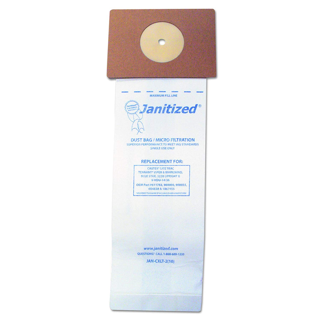Janitized JANCXLT2 Vacuum Filter Bags Designed to Fit Nobles Lite Trac/Tennant Viper (Case of 100) - StaplermaniaStore