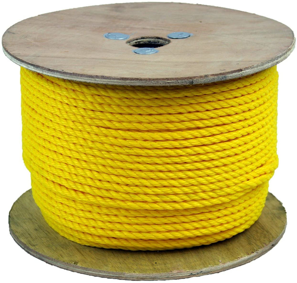 CWC 300120 600-Feet x 1/2-inch Twisted Polypropylene Monofilament Yellow Rope - StaplermaniaStore
