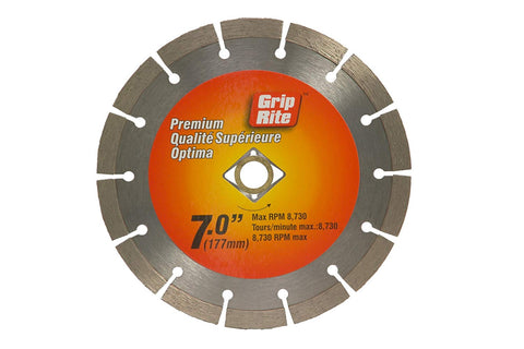 Grip-Rite GRSDB7P 7-Inch Premium Segmented Diamond Blade - StaplermaniaStore