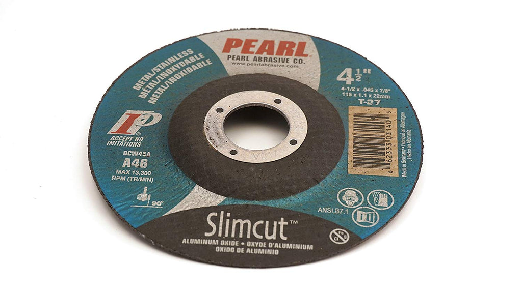 Pearl 4 1/2" x .045 x 7/8" Depressed Center Cut-Off Wheels (Pack of 25) - StaplermaniaStore