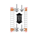 Freud 99-036: 1-3/4" (Dia.) Adjustable Tongue & Groove Bit Set