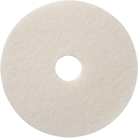 Americo Manufacturing 401219 White Super Polish Floor Pad (5 Pack), 19" - StaplermaniaStore