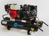Gasoline Powered Air Compressor - 6.5 HP Honda GX200 Engine 10 Gallon Wheel Barrow - StaplermaniaStore