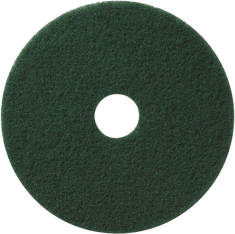 Americo Manufacturing 400312 Green Scrub Floor Scrubbing Pad (5 Pack), 12" - StaplermaniaStore