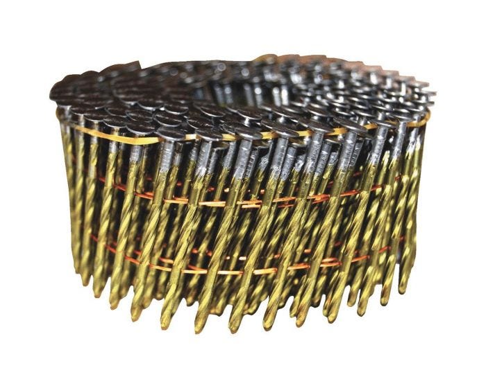 15 Degree Wire Coil Nails 2" x .099 Screw Coil Nail 9m - StaplermaniaStore