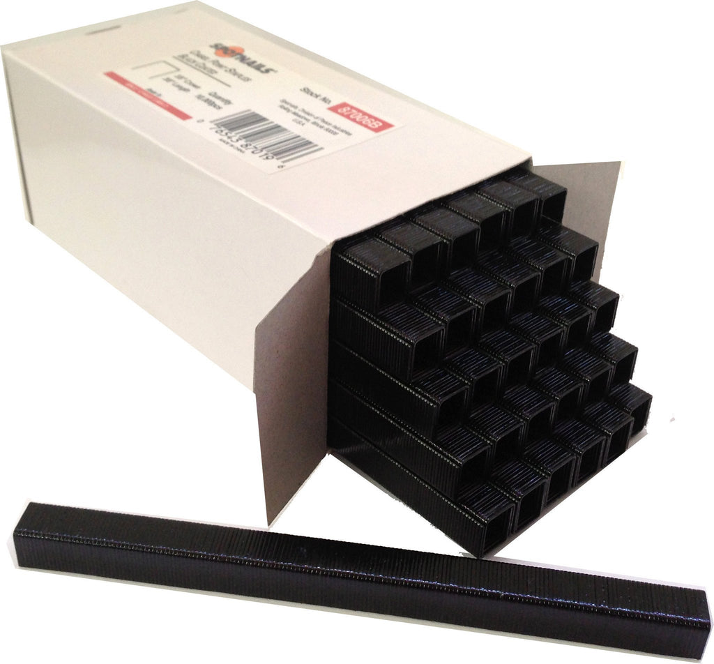 C08 Black Upholstery  Fine Wire Staple 22 Gauge 3/8" crown, 1/2" length - StaplermaniaStore