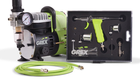 Grex GCK02 Airbrush Combo Kit with Tritium.TS3 Airbrush, AC1810-A Compressor