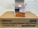 Carton Closing Staples 1602-5033 1-1/4" Crown C-stick 3/4" Leg  20000 Per Case